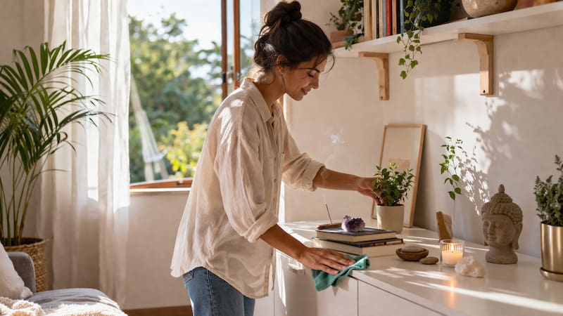 La práctica, conocida como limpieza energética, se ha vuelto tendencia en contenidos de salud y estilo de vida.