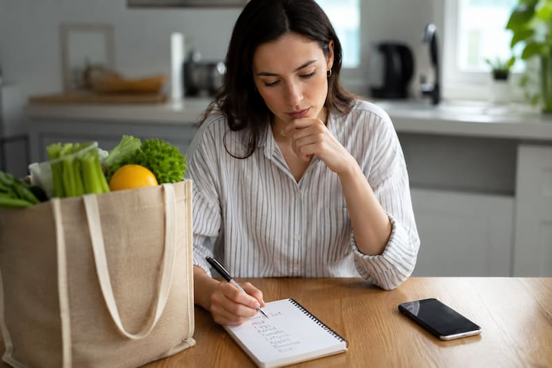 La psicología revela qué dice de tu forma de pensar seguir haciendo la lista de la compra en papel. Fuente: Shutterstock