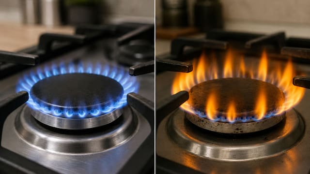 Qué significa que la llama de la cocina salga amarilla en lugar de azul y cuándo hay que prestarle atención