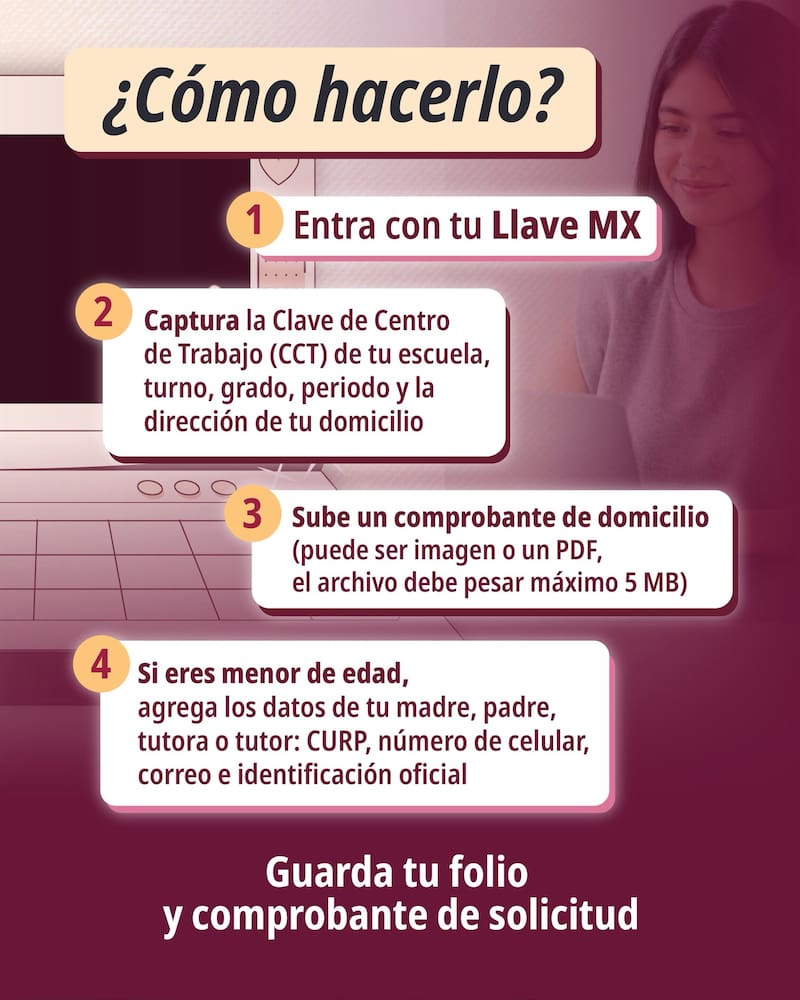 Llave MX, captura CCT y CURP: ya están abiertas las inscripciones a la Beca Benito Juárez por 1,900 pesos bimestrales.
