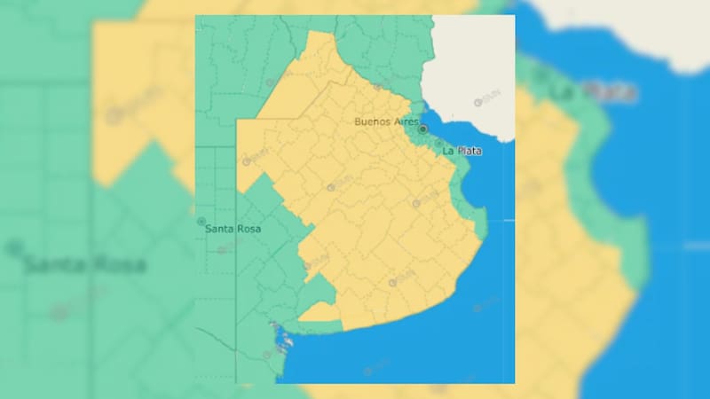 Las tormentas serán en Buenos Aires y Santa Fe.