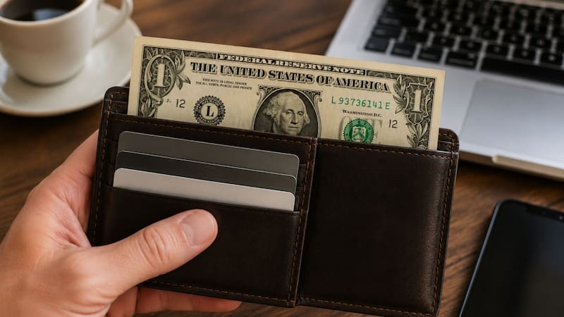Llevar un billete de dólar junto a las tarjetas bancarias: para qué sirve y por qué muchos lo recomiendan