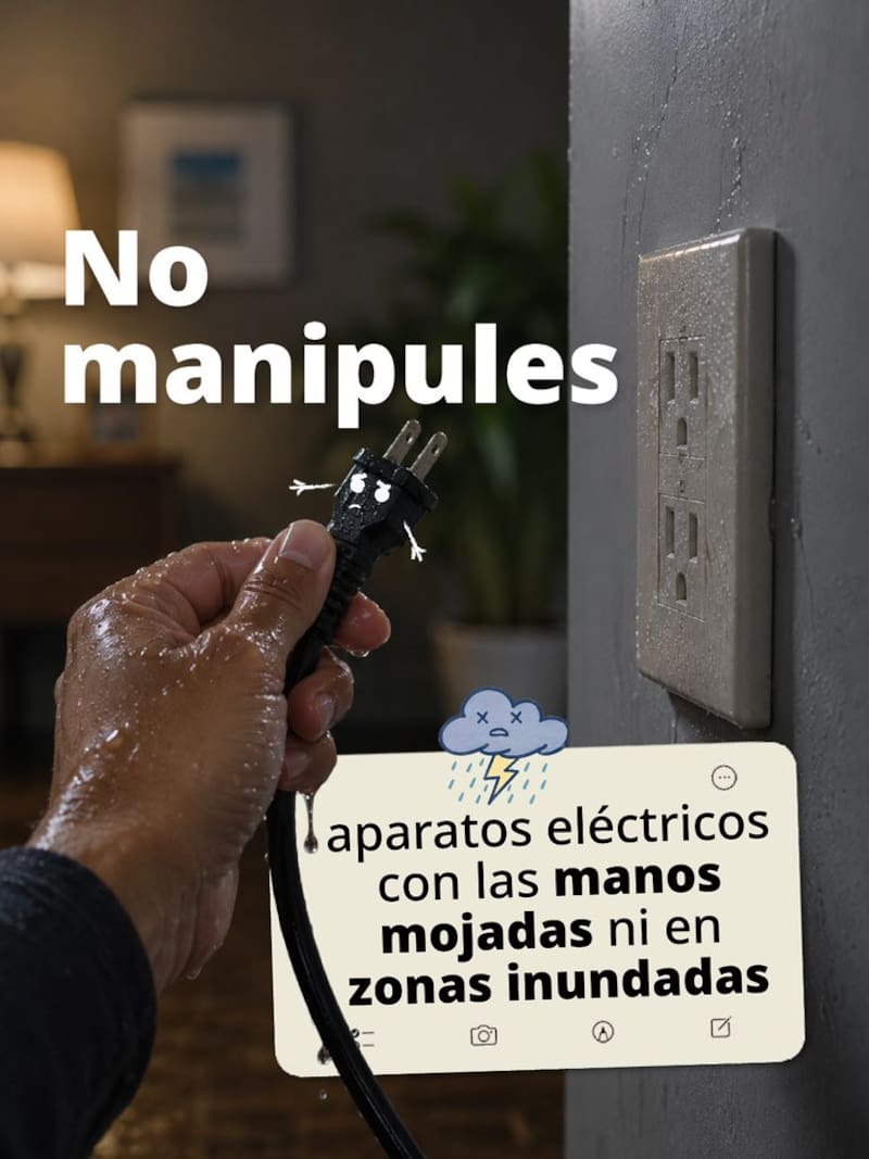 Atención con los aparatos elétricos en casa.