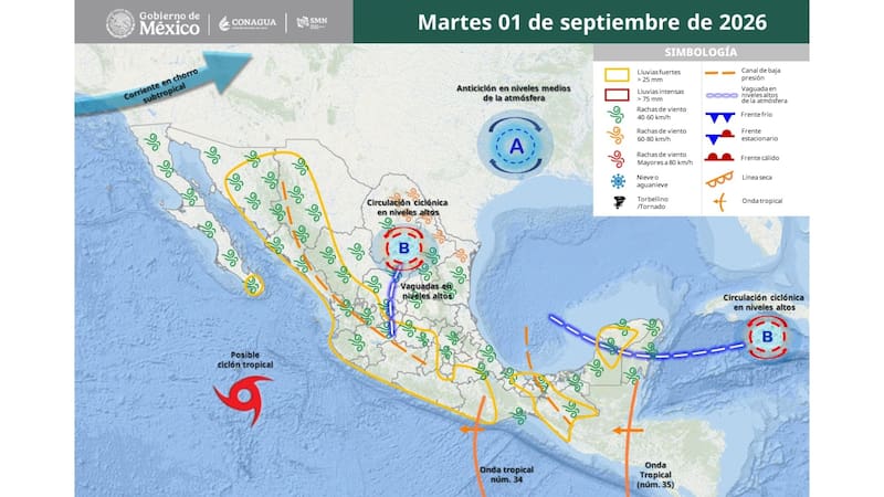 Se viene el primer diluvio de septiembre este martes 1: más de 48 horas de lluvias intensas, granizo y fuertes vientos