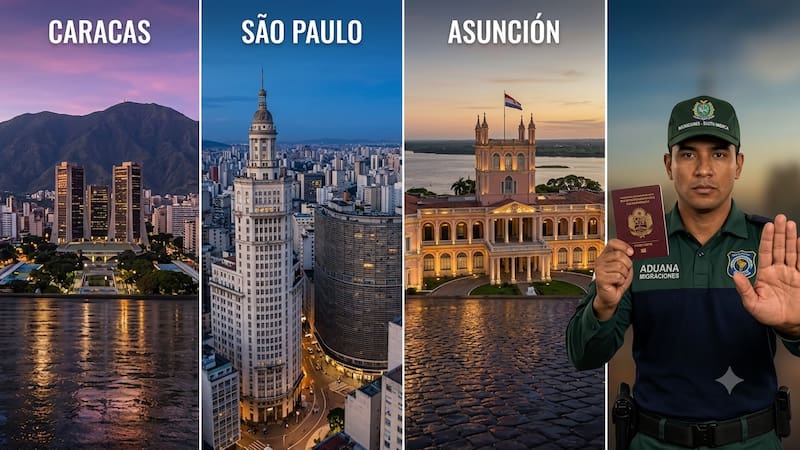 Los aeropuertos de Caracas, San Pablo y Asunción bloquearan la entrada y salida a quienes posterguen la renovación del pasaporte