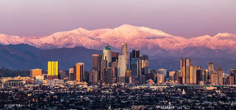 Los Angeles skyline.