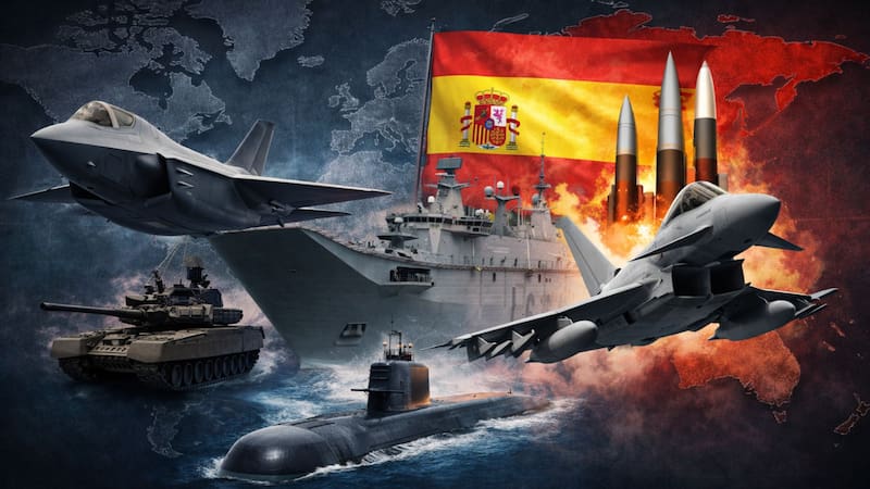 Los principales exportadores de armamento militar del mundo: España entró en el top 10 global y hace historia. Foto: ChatGPT