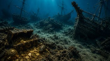 Hallazgo del siglo: encuentran seis barcos hundidos por los piratas del Caribe llenos de tesoros con más de 300 años