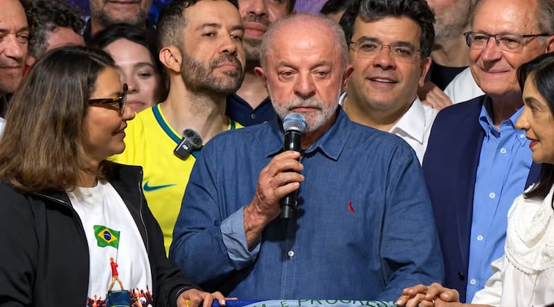 Lula da Silva tras su victoria.
