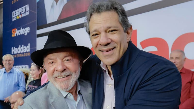 Lula da Silva con Fernando Haddad, candidato a gobernador de Sao Paulo. Foto: @lulaoficial