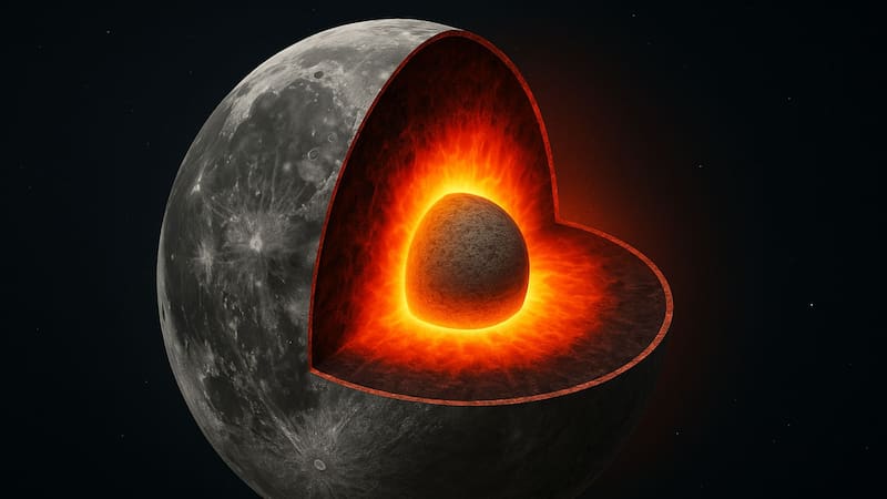 El estudio reveló que la luna posee un núcleo interno sólido, muy similar al de la Tierra y con una densidad cercana a la del hierro.