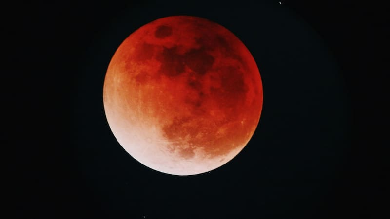 Eclipse lunar total, también conocido como "Luna de Sangre". Imagen: archivo.