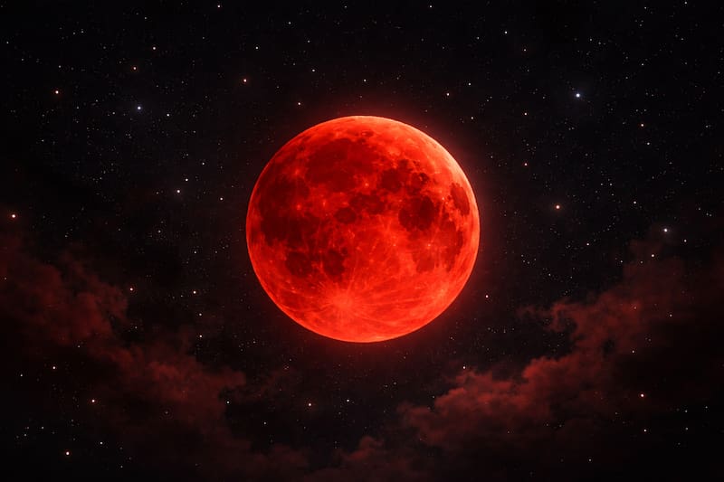 El próximo 3 de marzo de 2026 será una fecha destacada para los amantes de la astronomía: un eclipse lunar total tendrá lugar cuando la Luna llena pase completamente por la sombra de la Tierra. Imagen: archivo.