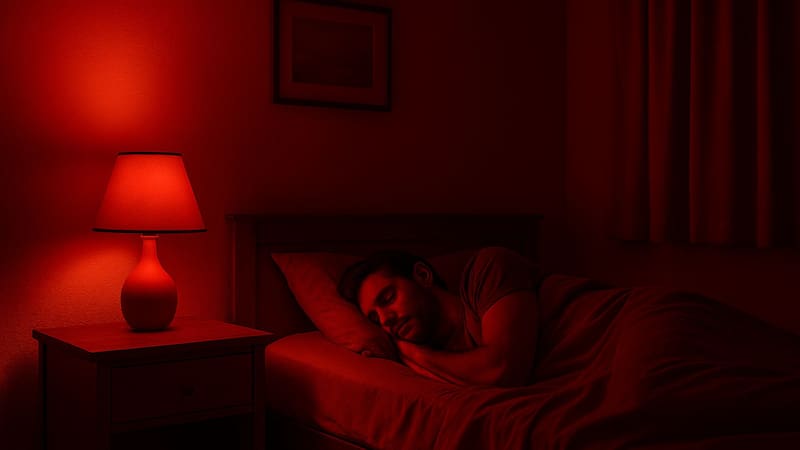 Luz roja para dormir | Para qué sirve y por qué la recomiendan para el descanso. Foto (IA)