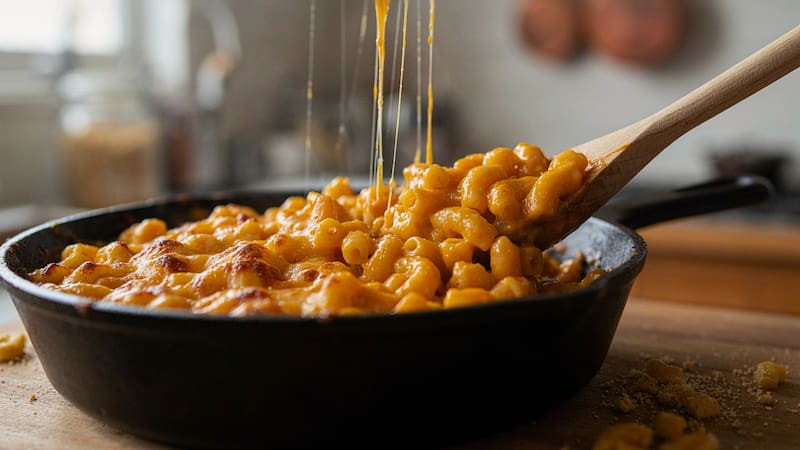 The 2 1/2 pounds of cheese is split in two. Half melts into the sauce and the other half goes between layers of pasta.