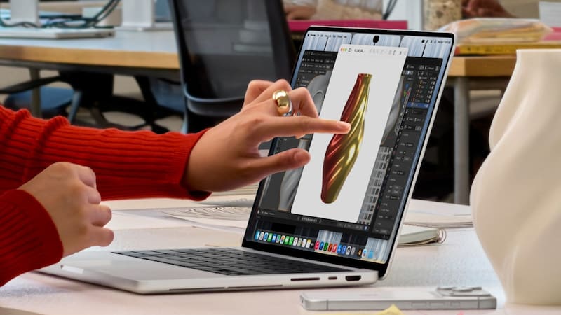 La nueva MacBook Pro con pantalla táctil.