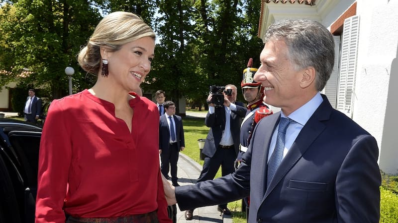 Macri con la Reina Máxima Zorreguieta.