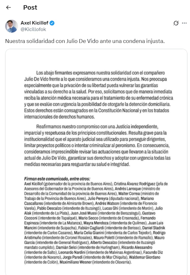 Texto de la declaración