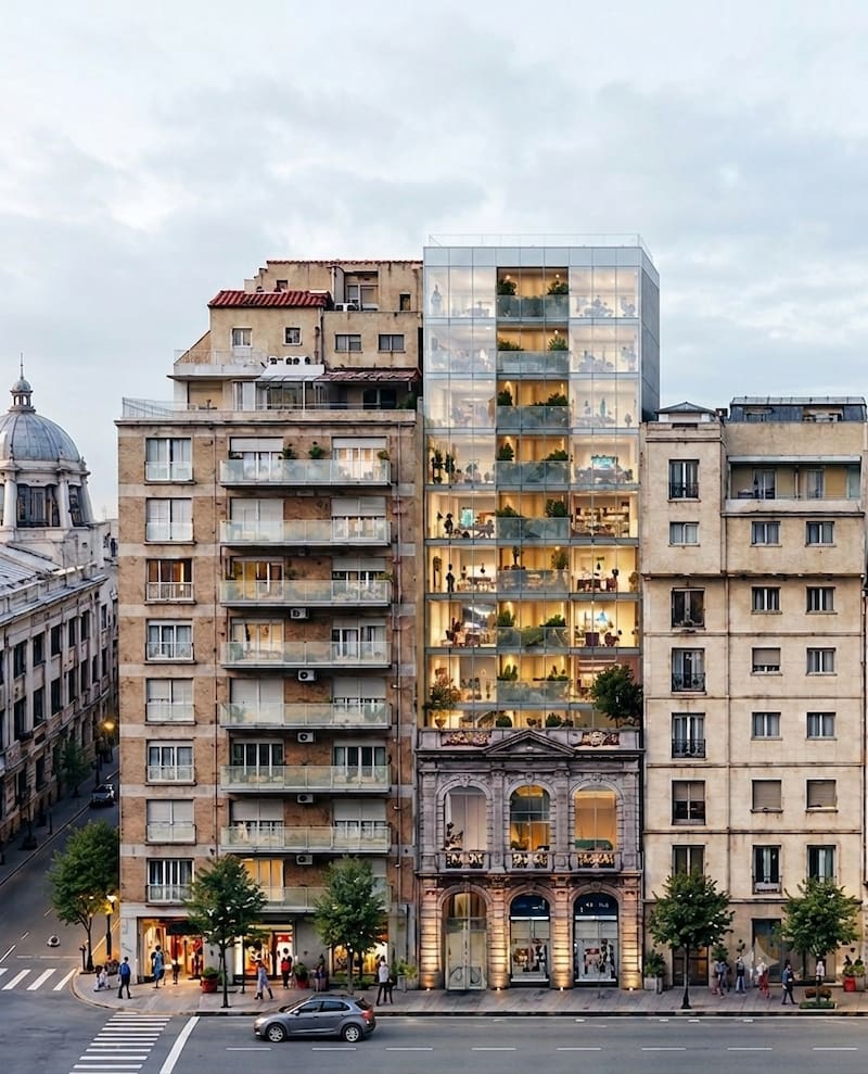 El petit hotel data de 1916 y fue proyectado por el arquitecto francés Enrique Max Laspé.