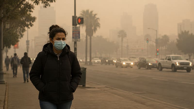 Autoridades ambientales emitieron alertas por mala calidad del aire en distintas regiones de California. Fuente: Imagen ilustrativa de El Cronista.