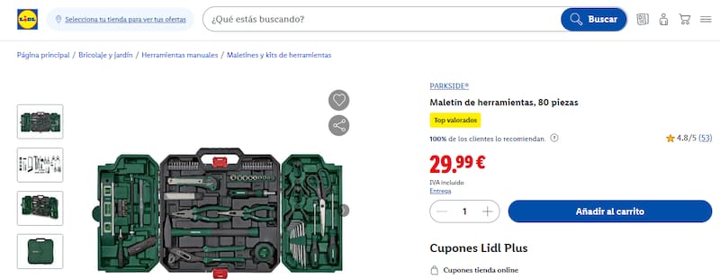 Llega el maletín de herramientas Parkside a Lidl: cuenta con 80 piezas por menos de 30 euros.