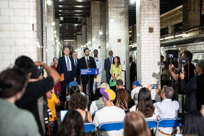 El proyecto aprovecharía la renovación integral que está prevista para la estación Chambers Street J/Z. Se trata de un estudio para, eventualmente, instalar un sistemas.