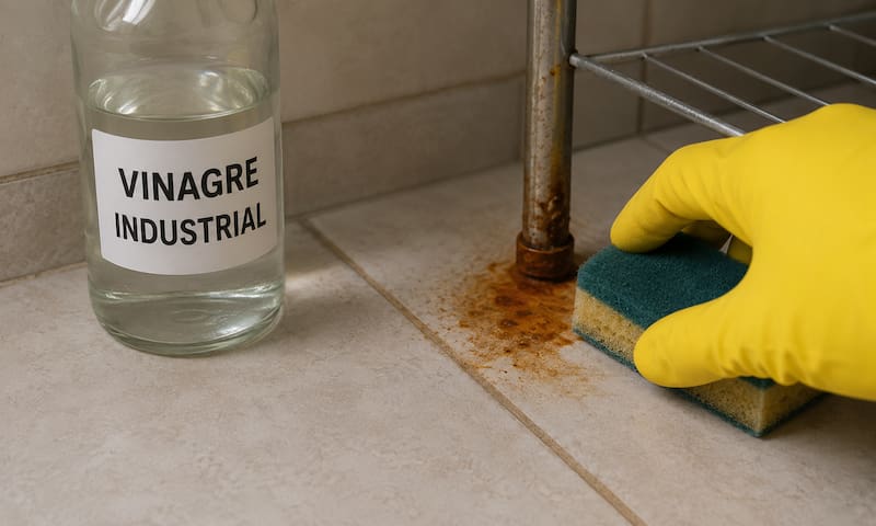 Cómo quitar las manchas de óxido del piso del baño con vinagre industrial sin dañar la cerámica ni el porcelanato