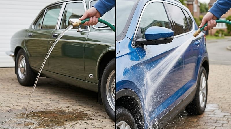 Con algunos accesorios es posible transformar una manguera de jardín en un sistema de limpieza mucho más potente, ideal para remover suciedad del auto, el patio y distintas superficies del hogar.
