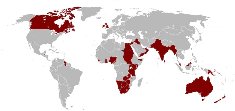 El Imperio británico en 1921, en el momento de su máxima extensión territorial. Mapa: Wikimedia Commons, British Empire 1921.