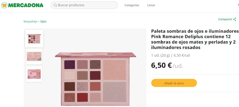 La novedosa paleta de maquillaje de Mercadona contiene sombras de ojo pigmentadas se consigue por menos de 7 euros.
