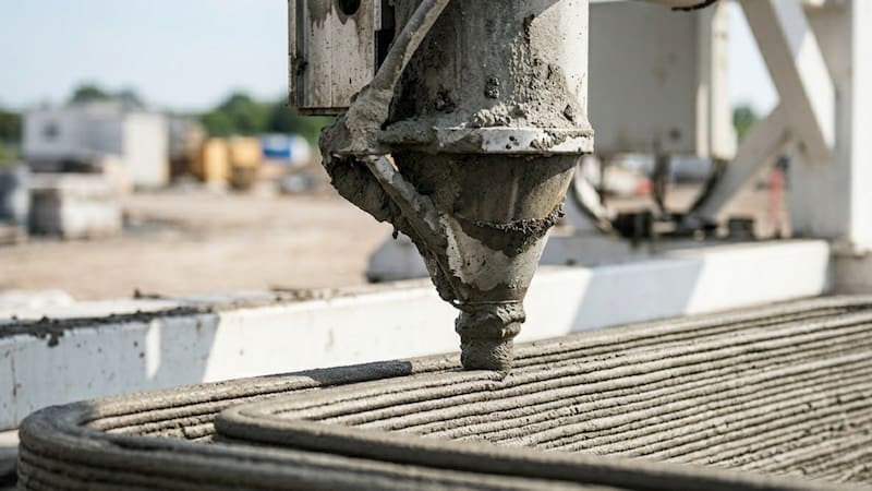La máquina que en 48 horas construye lo que un albañil en 6 meses: cuesta un 30% menos y levanta paredes y escaleras con hormigón