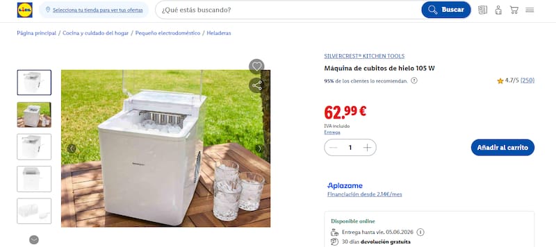El electrodoméstico de Lidl más vendido es ideal para el verano: esta máquina prepara cubitos de hielo en pocos minutos.