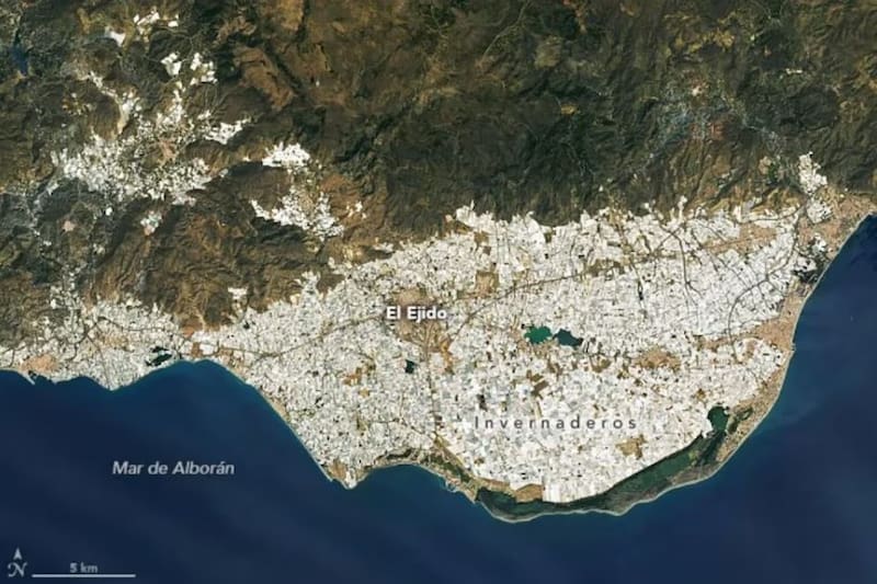 Mar de Plástico de Almería, España.