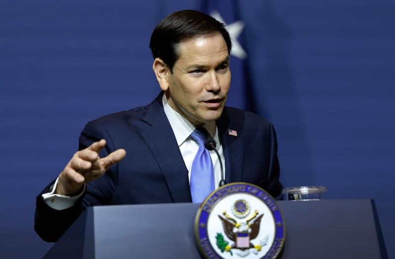 Marco Rubio en la reunión de cancilleres del G20.