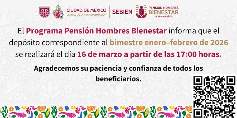 Entrega del dinero desde el 16 de marzo del 2026 para los que ya están inscriptos.