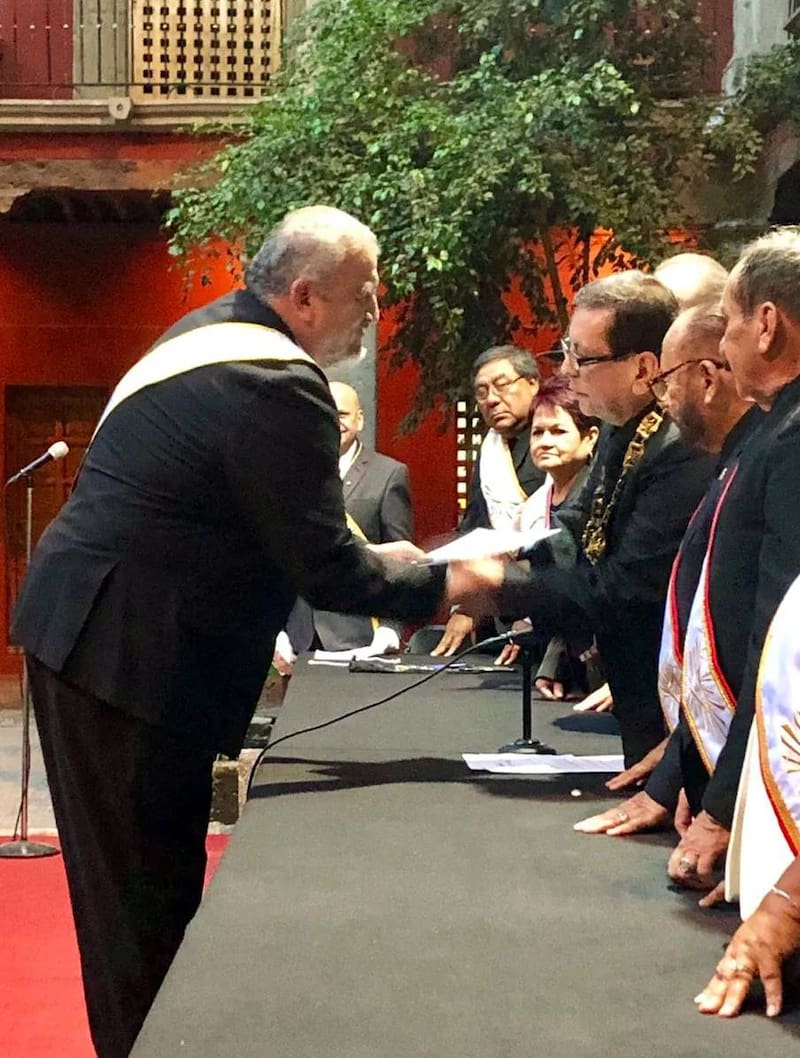 Ceremonia de iniciación a la Cámara de Perfección de Maestros Aprobados Grado 4°. Fuente: Ritonacionalmx.