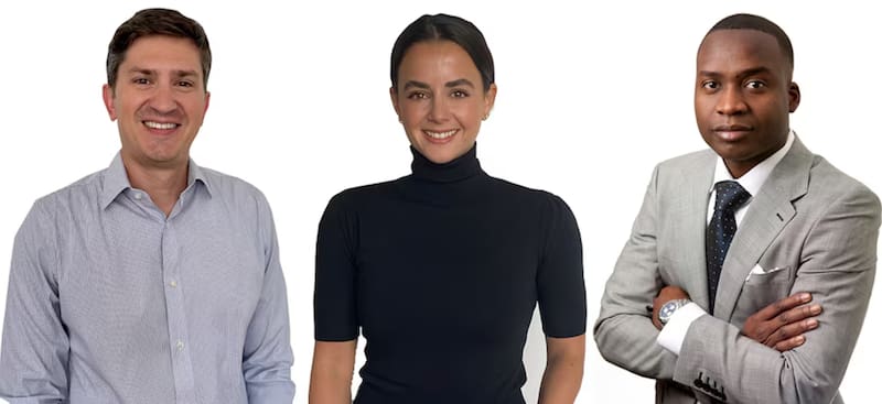 Matthew Meehan, Antonia Marino y Kwesi Steele, fundadores de Kontempo