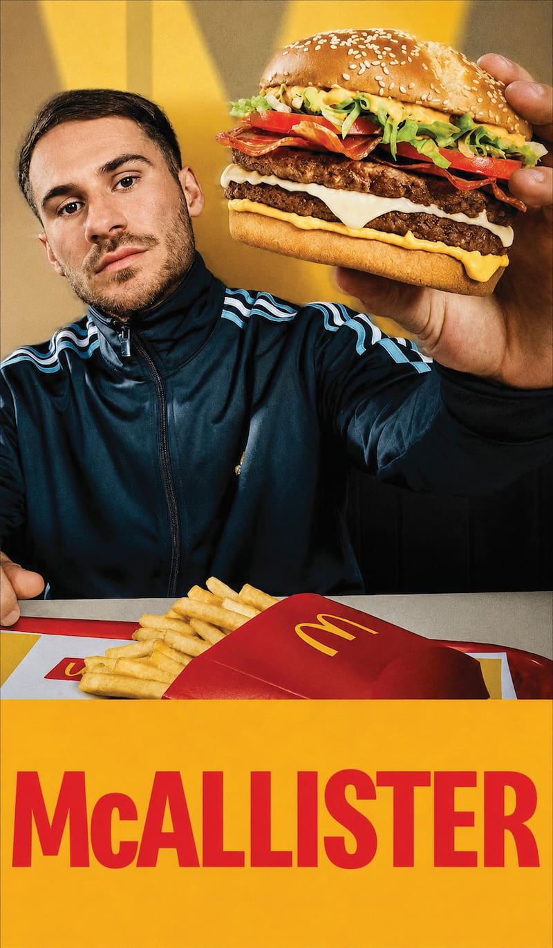 McDonald's lanzó sus hamburguesas inspiradas en jugadores de la Scaloneta
