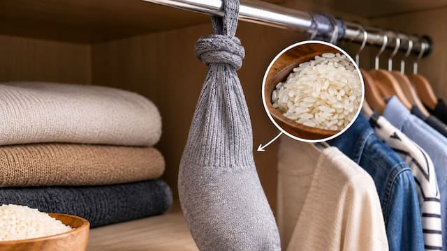 Poner una media con arroz dentro del armario: para qué sirve y por qué cada vez más personas lo recomiendan