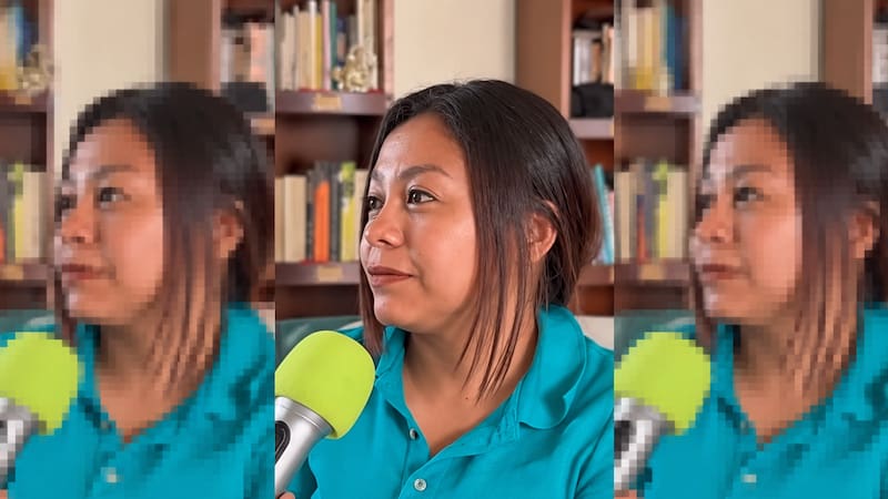 Melissa, limpiadora en España que trabajaba en un banco: “Gano entre 1400 y 1500 euros al mes” (foto: YouTube + ChatGPT)