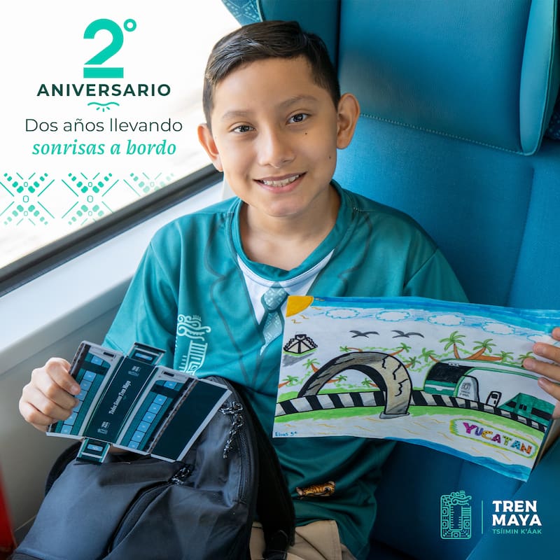Niños de 0 a 14 años deben viajar en el Tren Maya con adulto responsable.