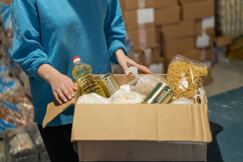 Comida en cajas para regalar