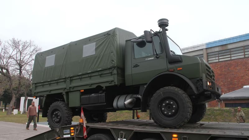 El Unimog U4000 posee mayor potencia, mejor capacidad de carga (Fuente: Ministerio de Defensa).
