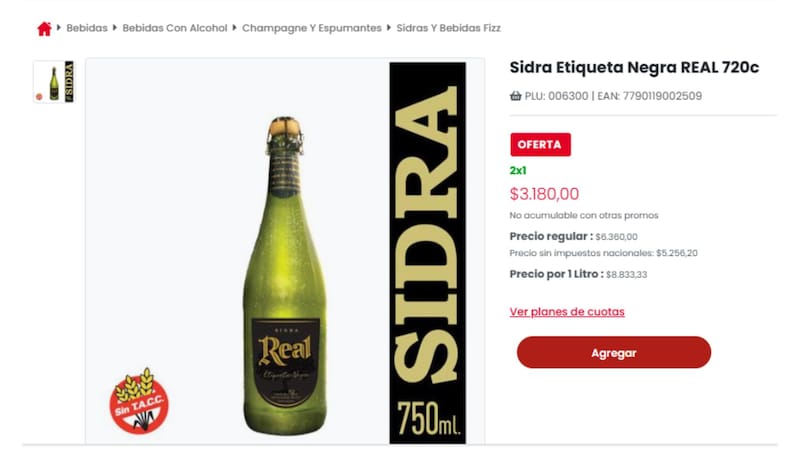 Mesa de Navidad | Este supermercado liquida sidra premium a 2x1 por $ 3.000: dónde conseguir la oferta
Fuente: Shutterstock