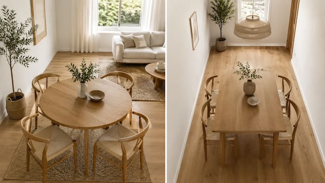 Mesa redonda o cuadrada para el living: qué dicen los expertos y la recomendación del Feng Shui