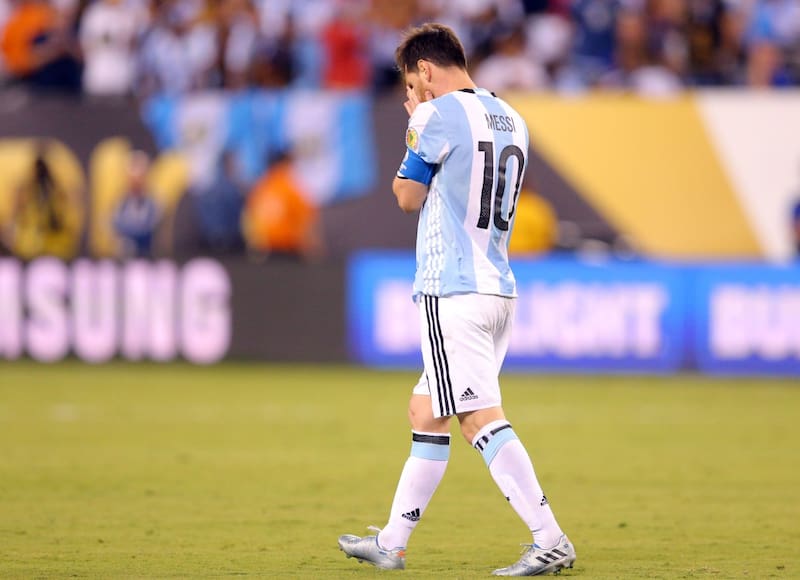 Messi, en 2016, cuando estaba cuestionado.
