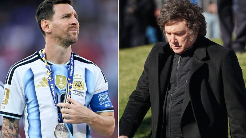 Javier Milei arremetió contra los críticos de Lionel Messi. Foto: NA.