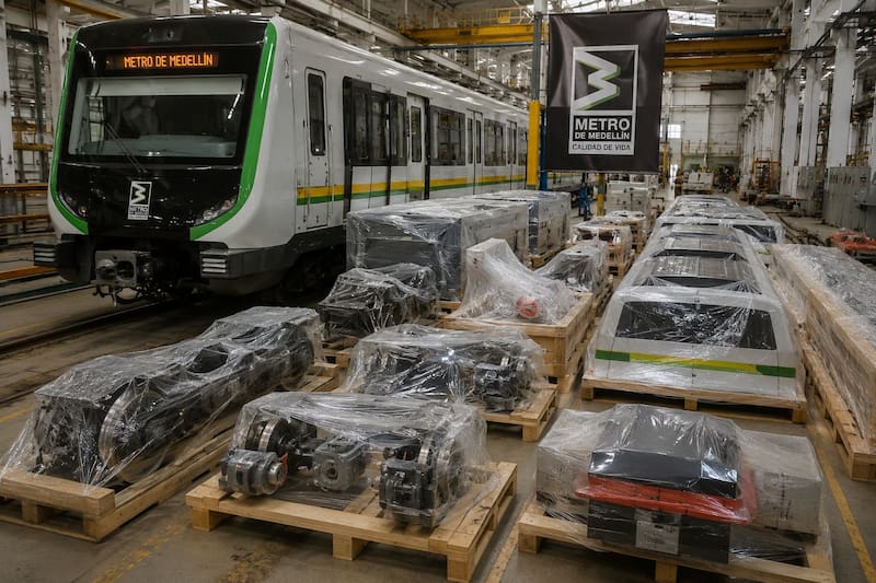 El Metro de Medellín recibió una pieza clave de China y retomó su recorrido completo a partir de este día: 80 trenes modernizados.
