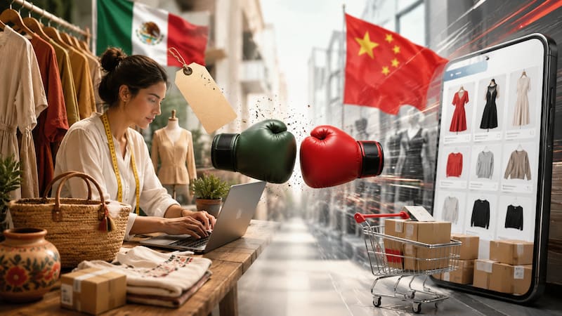 México lucha contra marcas chinas. Foto: (IA)