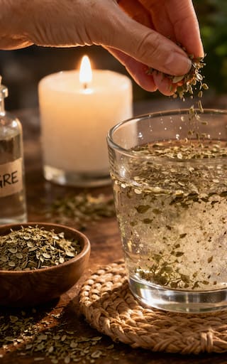 Vaso con agua, vinagre y orégano, el ritual para limpiar energías negativas, envidias y atraer abundancia al hogar